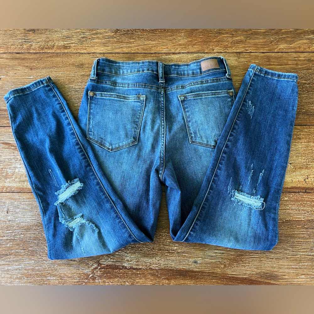 Judy Blue Relaxed Fit Distressed Destroyed Jeans Denim Midrise #JB8271 DK Sz 29